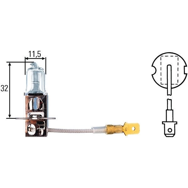 Hella Headlight Bulb, Headlight H83135041