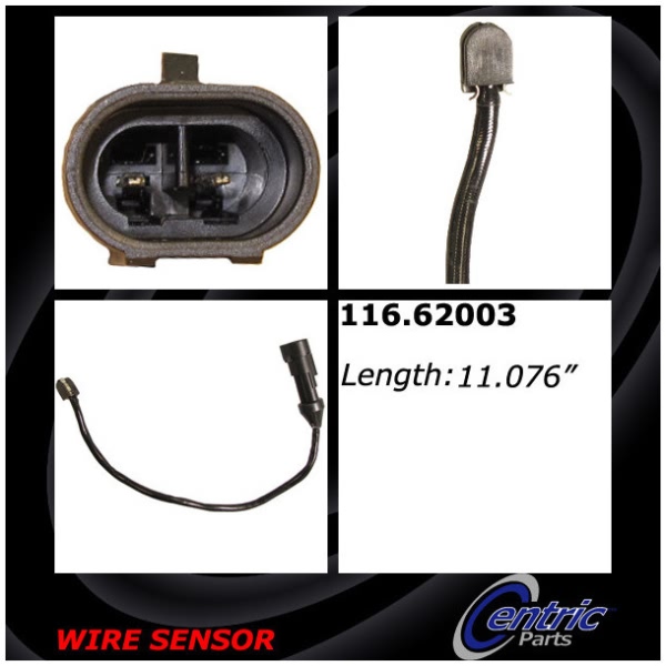 Centric Rear Driver Side Brake Pad Sensor 116.62003