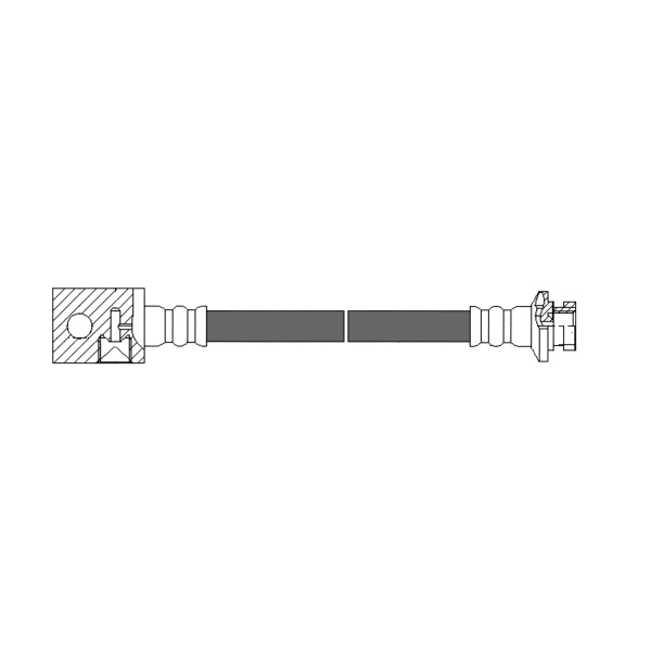 Centric Rear Passenger Side Brake Hose 150.42411