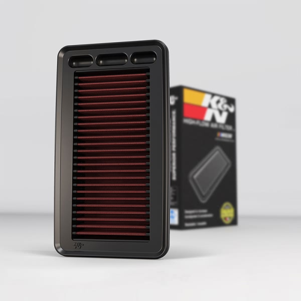 K&N 33 Series Panel Red Air Filter (9.875" L x 5.438" W x 1.5" H) 33-5044