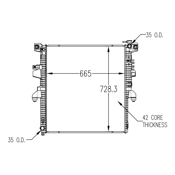 TYC Engine Coolant Radiator 13643