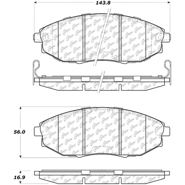 Centric Posi Quiet™ Ceramic Front Disc Brake Pads 105.10310