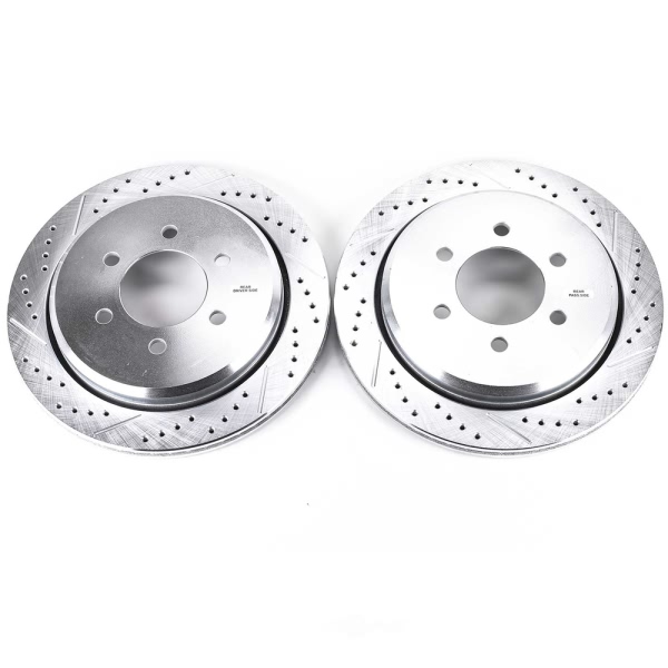 Power Stop PowerStop Evolution Performance Drilled, Slotted& Plated Brake Rotor Pair AR8591XPR