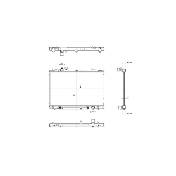 TYC Engine Coolant Radiator 13037