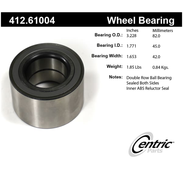 Centric Premium™ Front Driver Side Wheel Bearing 412.61004