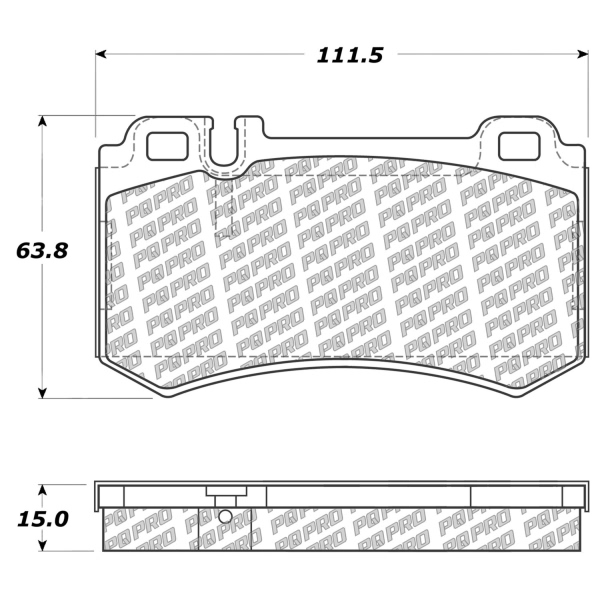 Centric Posi Quiet Pro™ Semi-Metallic Rear Disc Brake Pads 500.09840