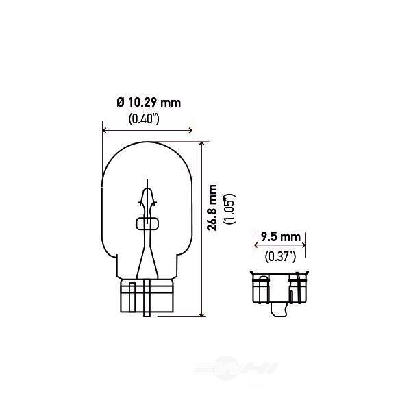 Hella 2827Na Standard Series Incandescent Miniature Light Bulb 2827NA