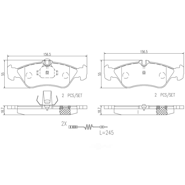 brembo Premium Ceramic Rear Disc Brake Pads P50089N