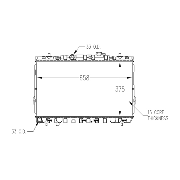 TYC Engine Coolant Radiator 2388