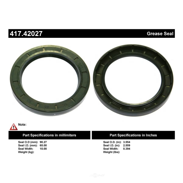 Centric Premium™ Axle Shaft Seal 417.42027