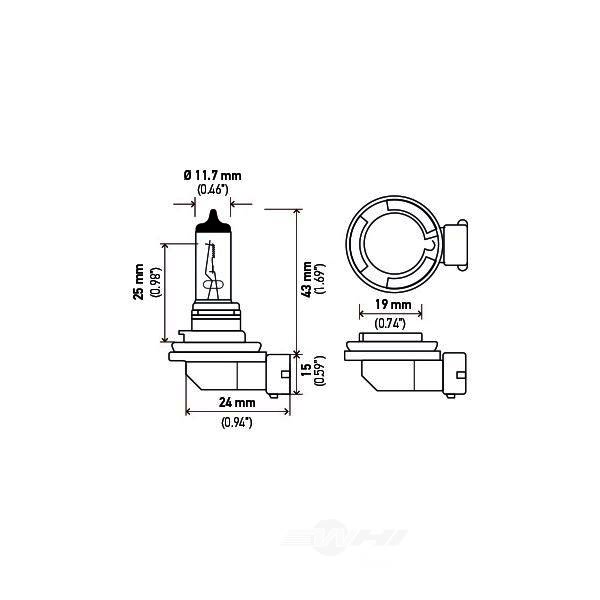 Hella H11Ll Long Life Series Halogen Light Bulb H11LL