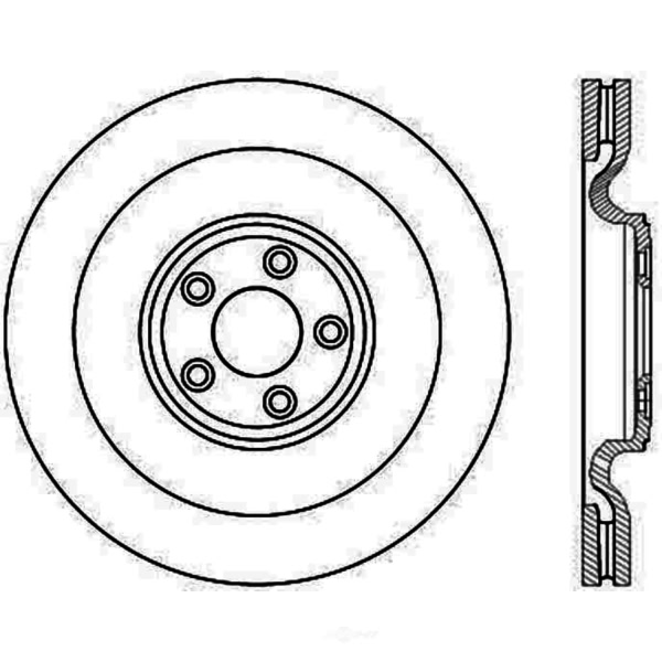 Centric Premium Vented Front Brake Rotor 125.20030