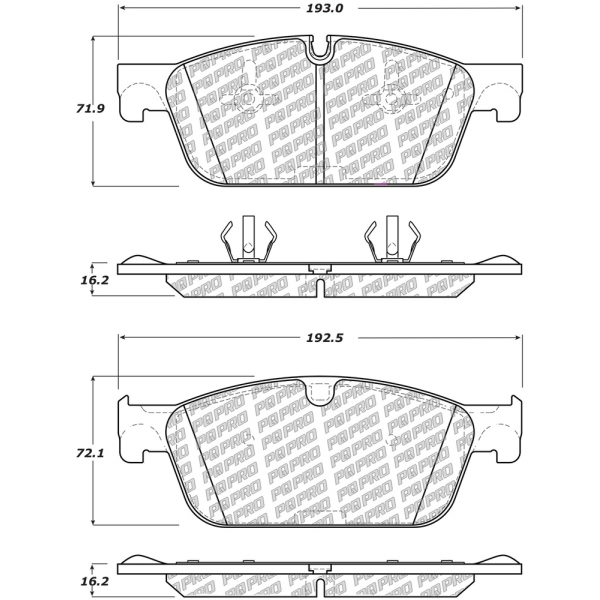 Centric Posi Quiet Pro™ Ceramic Front Disc Brake Pads 500.16360