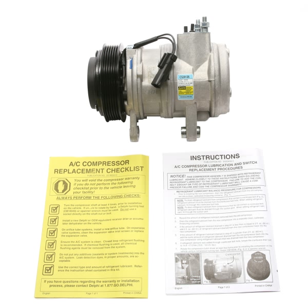 Delphi A C Compressor With Clutch CS20126