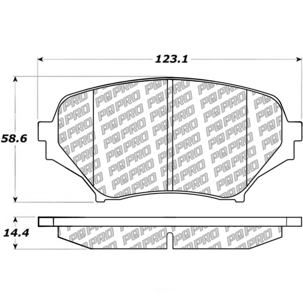 Centric Posi Quiet Pro™ Semi-Metallic Front Disc Brake Pads 500.11790