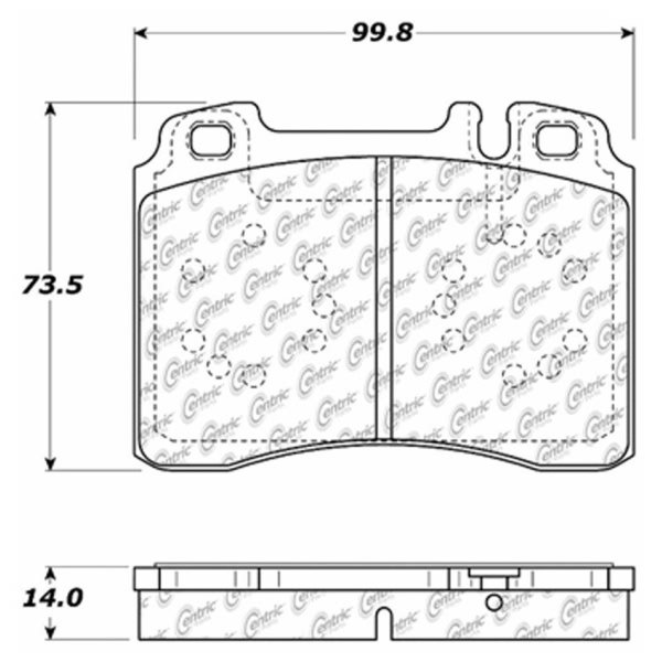 Centric Posi Quiet™ Ceramic Front Disc Brake Pads 105.05611