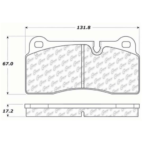 Centric Posi Quiet™ Semi-Metallic Rear Disc Brake Pads 104.11553