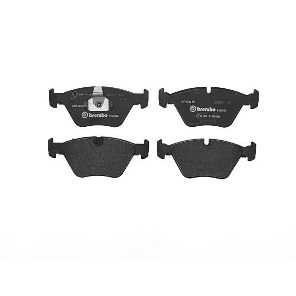 brembo Premium Low-Met OE Equivalent Front Brake Pads P06043