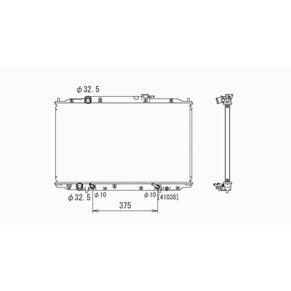 TYC Engine Coolant Radiator 2806