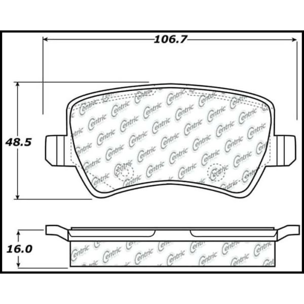 Centric Premium™ Ceramic Brake Pads With Shims And Hardware 301.13070