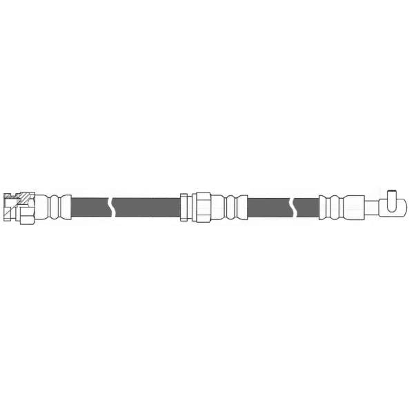 Centric Front Passenger Side Brake Hose 150.45055