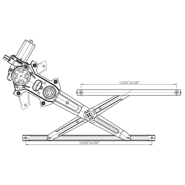 TYC Front Passenger Side Power Window Regulator And Motor Assembly 660603