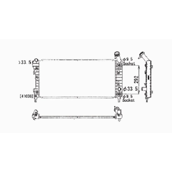 TYC Engine Coolant Radiator 2710