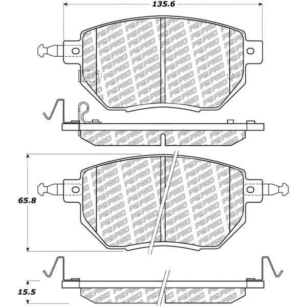 Centric Posi Quiet Pro™ Ceramic Front Disc Brake Pads 500.09690