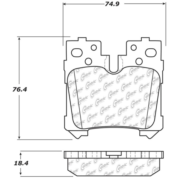 Centric Premium Ceramic Rear Disc Brake Pads 301.12830