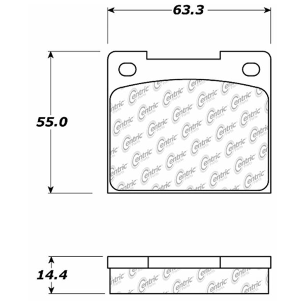 Centric Posi Quiet™ Ceramic Brake Pads With Shims 105.00440