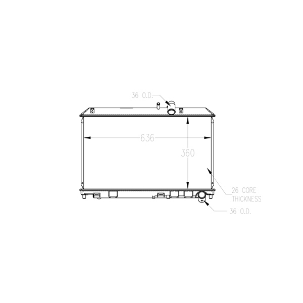 TYC Engine Coolant Radiator 2695