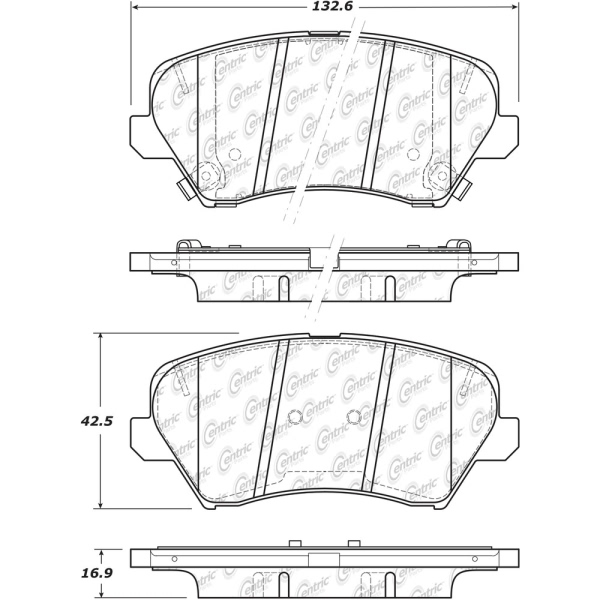 Centric Posi Quiet™ Ceramic Front Disc Brake Pads 105.18280