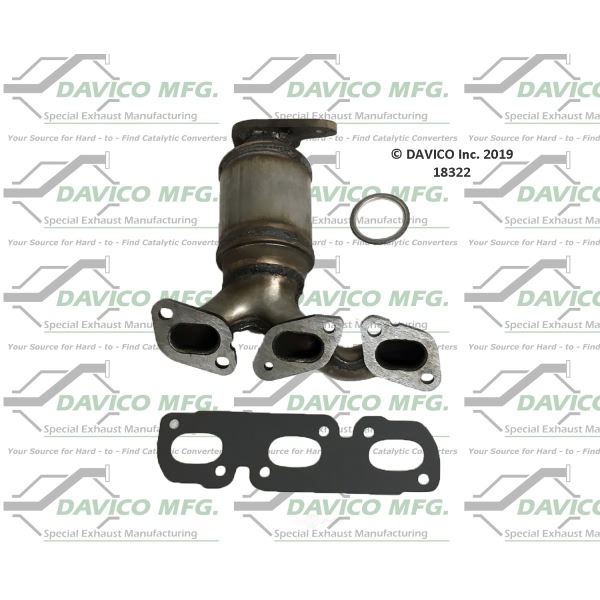 Davico Exhaust Manifold with Integrated Catalytic Converter 18322