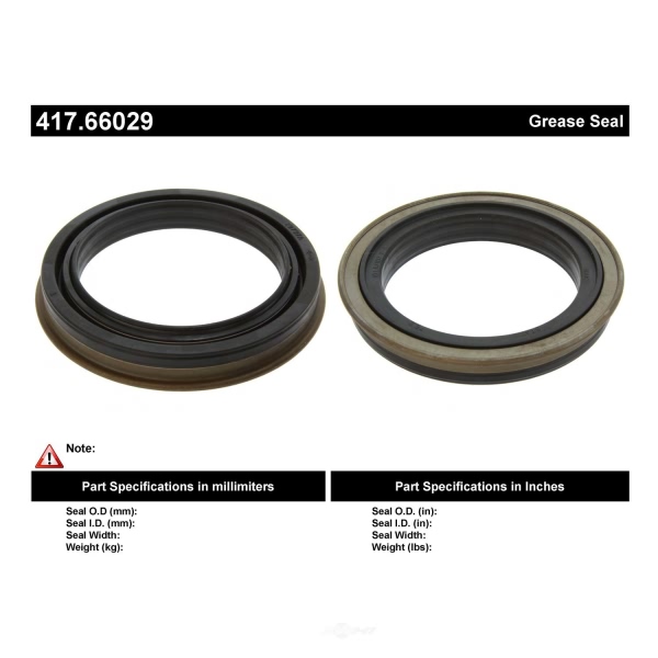 Centric Premium™ Axle Shaft Seal 417.66029