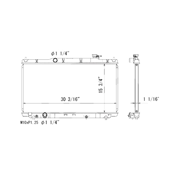 TYC Engine Coolant Radiator 13516