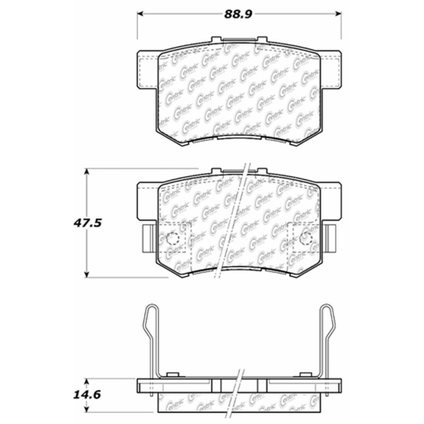 Centric Premium Ceramic Rear Disc Brake Pads 301.05360