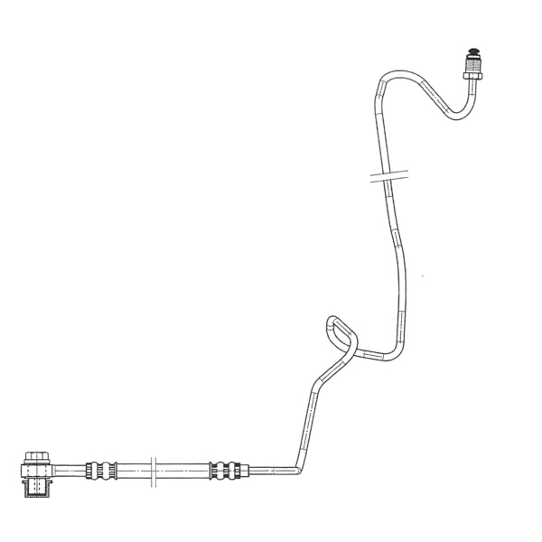 Centric Rear Passenger Side Lower Brake Hose 150.33357