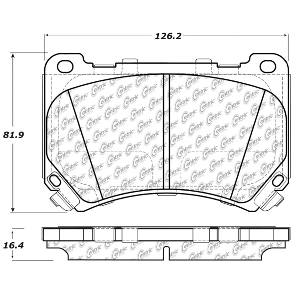 Centric Posi Quiet™ Ceramic Front Disc Brake Pads 105.13960