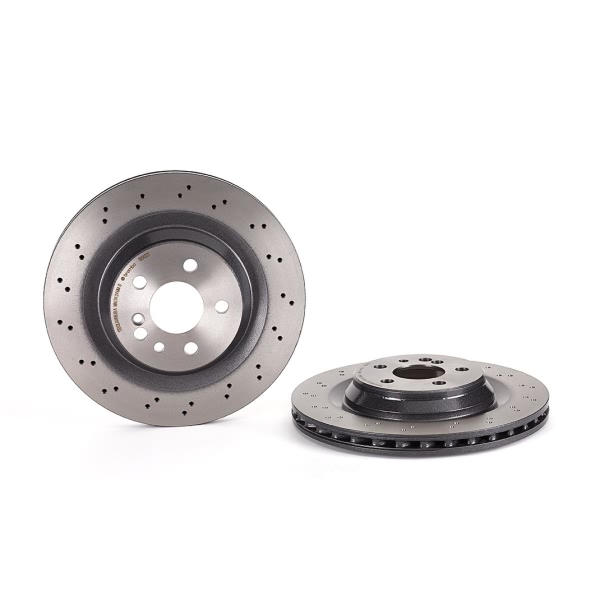 brembo UV Coated Series Drilled Vented Rear Brake Rotor 09.B842.21