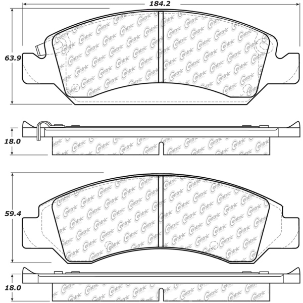 Centric Posi Quiet™ Ceramic Front Disc Brake Pads 105.13630