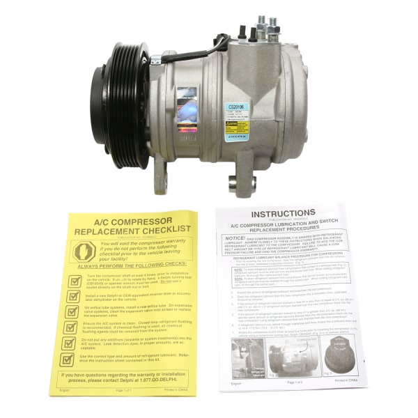 Delphi A C Compressor With Clutch CS20106