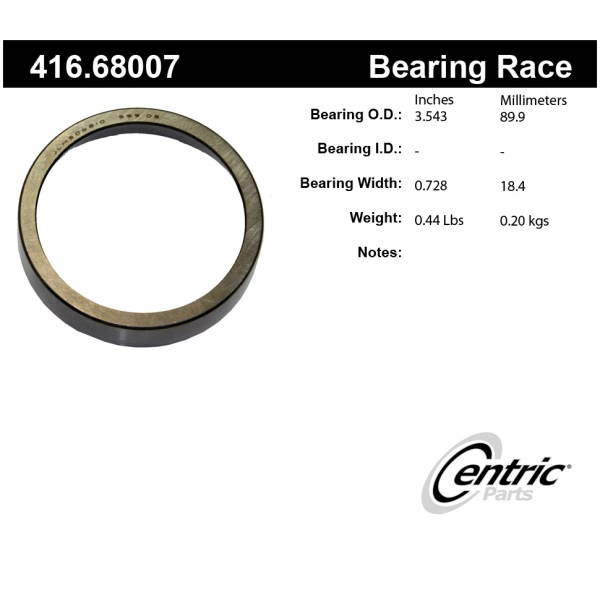 Centric Premium™ Front Inner Wheel Bearing Race 416.68007