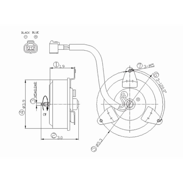 TYC Engine Cooling Fan Motor 630800