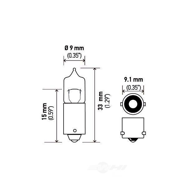 Hella H5W Standard Series Halogen Miniature Light Bulb H5W