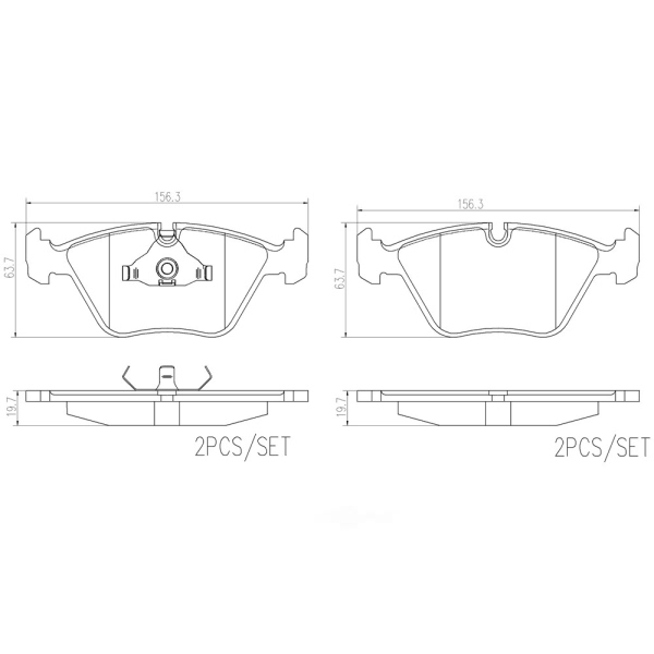 brembo Premium Ceramic Front Disc Brake Pads P06012N