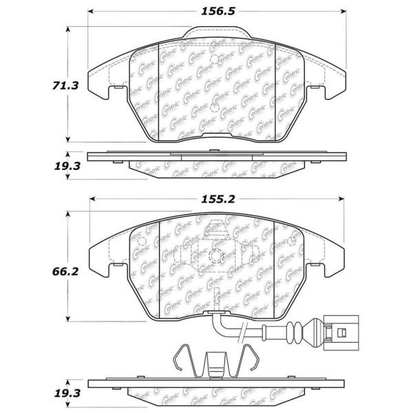 Centric Posi Quiet™ Ceramic Front Disc Brake Pads 105.11070