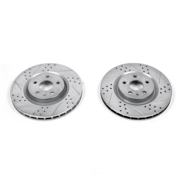 Power Stop PowerStop Evolution Performance Drilled, Slotted& Plated Brake Rotor Pair AR8680XPR
