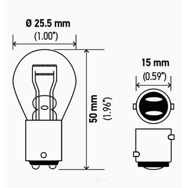 Hella 1157Tb Standard Series Incandescent Miniature Light Bulb 1157TB