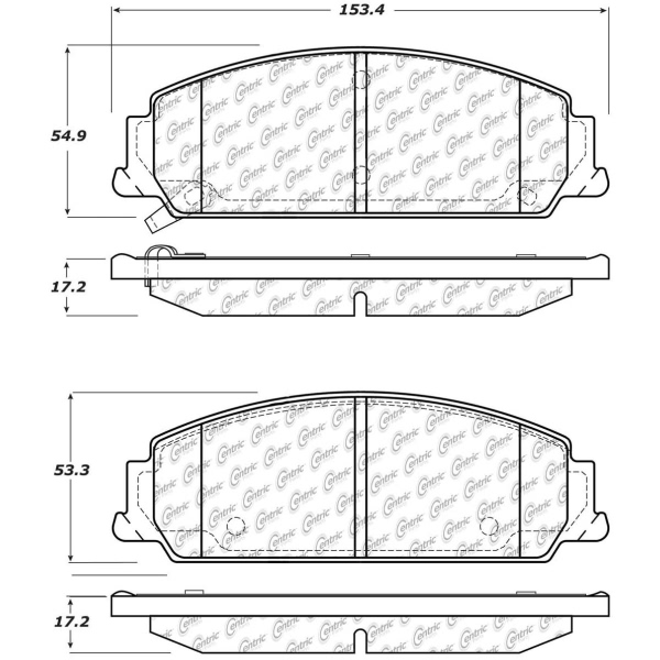 Centric Posi Quiet™ Ceramic Front Disc Brake Pads 105.13510
