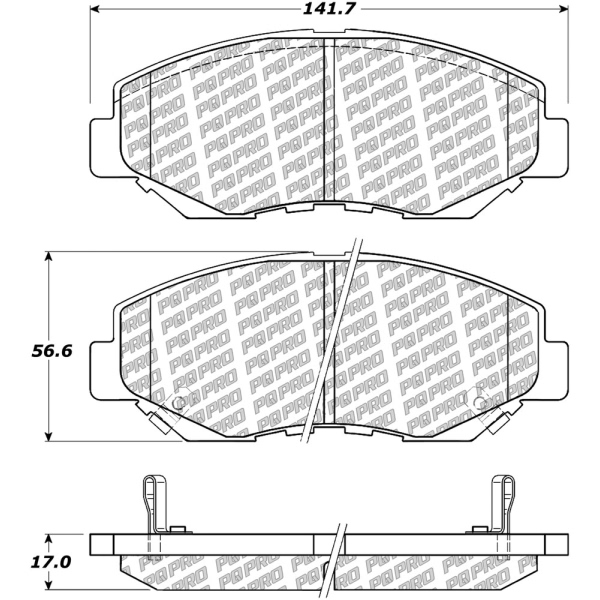 Centric Posi Quiet Pro™ Ceramic Front Disc Brake Pads 500.09142